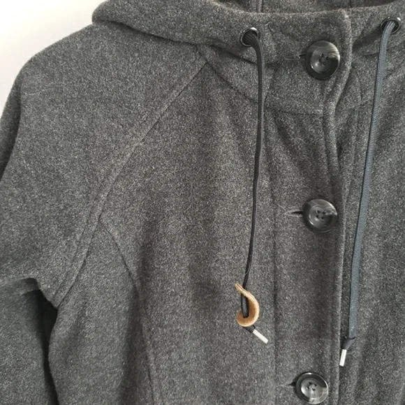 MEC Boiled Wool Hoodie Sweater Jacket Dark Grey Size Small - Picture 3 of 7